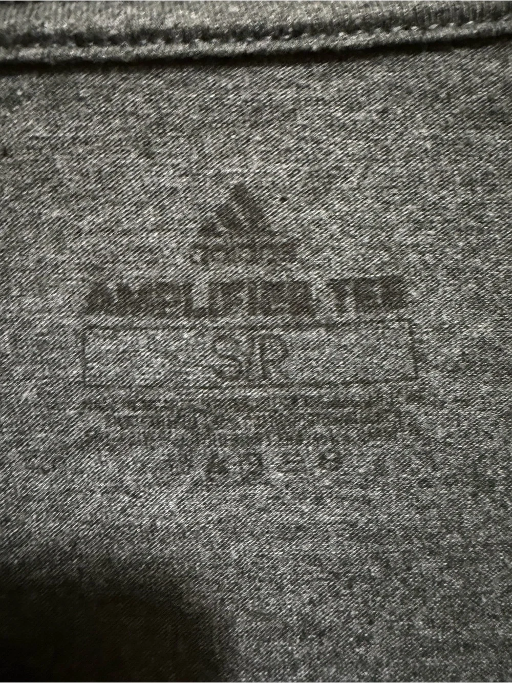 adidas Men's Dark Gray Heather Logo Short Sleeve Tee